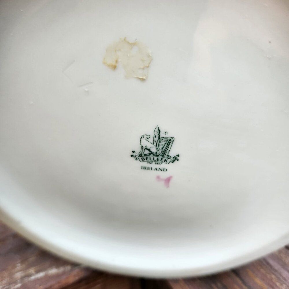 Belleek Powerscourt Pitcher Applied Floral Decorated Panels Heritage Collection - Picture 10 of 13